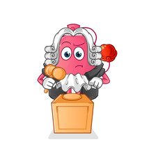 perfume judge holds gavel. character vector