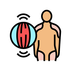 polymyositis muscle problem color icon vector. polymyositis muscle problem sign. isolated symbol illustration