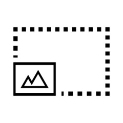 Photo Size Select Icon Vector Illustration