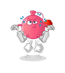 perfume fart jumping illustration. character vector