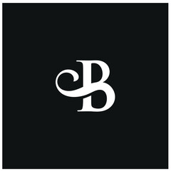 initials B logo design vector template, serif font © Rachmad
