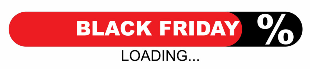 Fototapeta premium Black friday. Progress loading bar