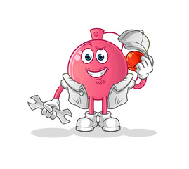 perfume mechanic cartoon. cartoon mascot vector
