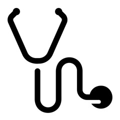 stethoscope glyph icon