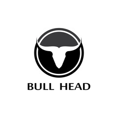 bull head horn icon template