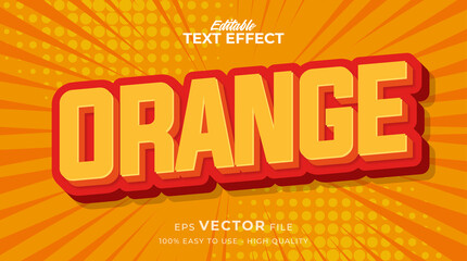 orange typography premium editable text effect