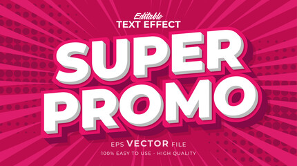 Fototapeta Super promo sale typography premium editable text effect obraz