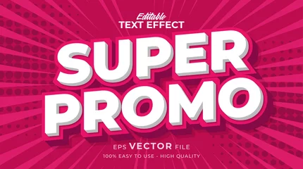 Fotobehang Super promo sale typography premium editable text effect © Crealive.Studio