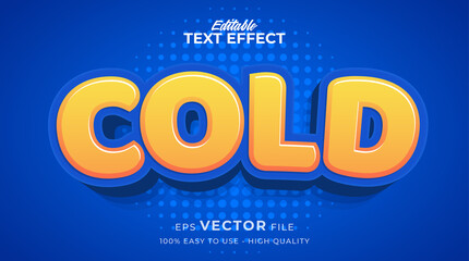 cold cartoon typography premium editable text effect © Crealive.Studio