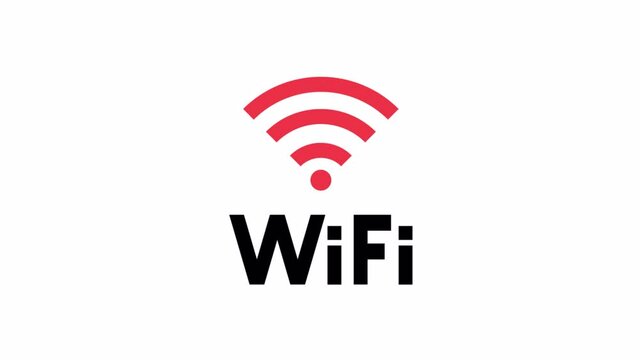 2d Animated Wireless and wifi icon or wi-fi icon sign for remote internet access, internet connection, signal icon, variations podcast vector symbol.
