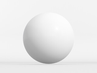 White ball isolated on white background with clipping path.