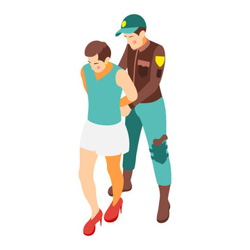 police officer arresting person in heels clip art preview