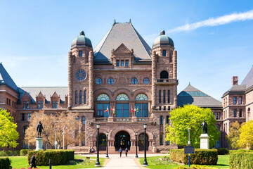 Ontario Government Building in Queen's Park, Toronto, Canada - obrazy, fototapety, plakaty