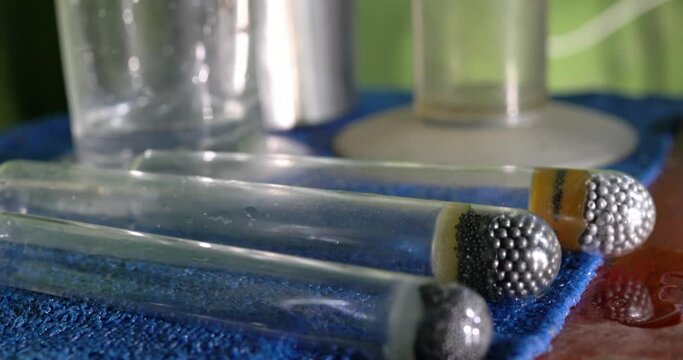Alcohol measurement with a decimeter and a measuring cylinder in tequila production