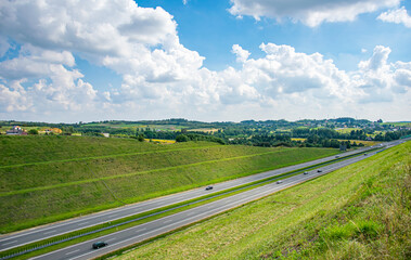 landscape highway, A1 highway north south section Pyrzowice - Piekary Śląskie