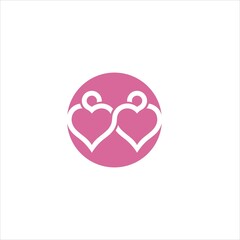 heart logo vector template marriage