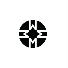 initials m logo vector template emblem