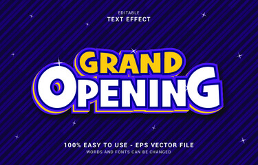 editable text effect, Grand Opening style