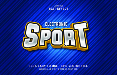 Naklejka na ściany i meble editable text effect, Electronic Sport style