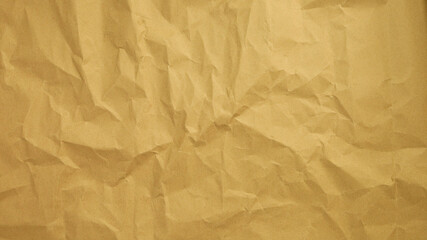 Recycle Paper Texture background. Crumpled Old kraft paper abstract shape background with space Yellow crumpled paper for text high resolution.