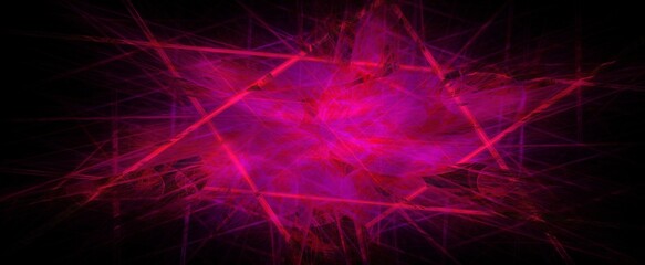 Abstract geometric pattern of many triangular pyramids from soundproofing wall. Geometric and volumetric polygonal relief pattern shape. futuristic vibrant red background