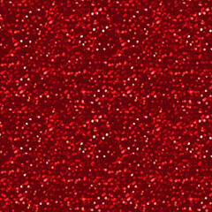 Christmas red seamless pattern with bokeh.