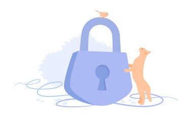 Lock page illustration