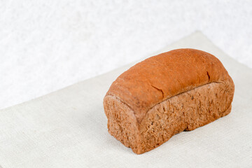 Choco bread loaf on a white background. Chocolate flavor