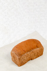 Choco bread loaf on a white background. Chocolate flavor