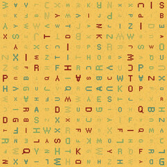 Abstract Geometric Pattern generative computational art illustration