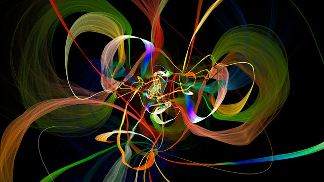 Surreal futuristic magic fractal image of color fantasy 4k