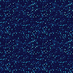 Christmas blue seamless pattern with bokeh.