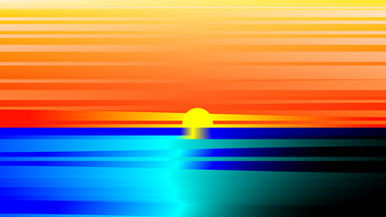 Fototapeta na wymiar A simple design of sunset background