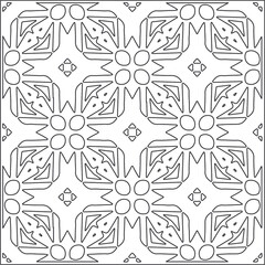 Vector pattern with symmetrical elements . Repeating geometric tiles from striped elements. black patterns.