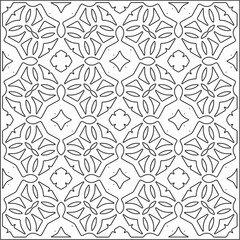 Vector pattern with symmetrical elements . Repeating geometric tiles from striped elements. black patterns.