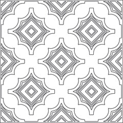 Vector pattern with symmetrical elements . Repeating geometric tiles from striped elements. black patterns.