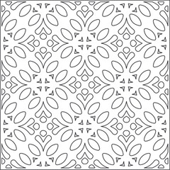 Vector pattern with symmetrical elements . Repeating geometric tiles from striped elements. black patterns.