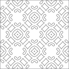 Vector pattern with symmetrical elements . Repeating geometric tiles from striped elements. black patterns.