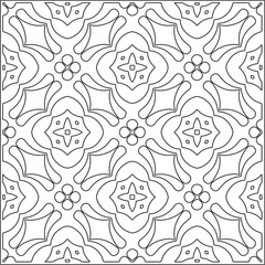 Fototapeta premium Design monochrome grating pattern,black and white patterns.Repeating geometric tiles from stripe elements. black ornament.