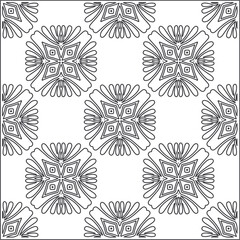 Vector geometric pattern. Repeating elements stylish background abstract ornament for wallpapers and backgrounds. Black and white pattern.