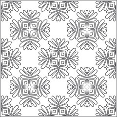 Vector geometric pattern. Repeating elements stylish background abstract ornament for wallpapers and backgrounds. Black and white pattern.