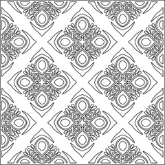 Vector geometric pattern. Repeating elements stylish background abstract ornament for wallpapers and backgrounds. Black and white pattern.