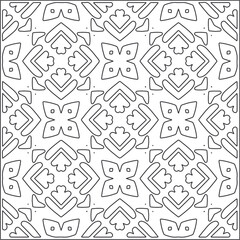 Vector geometric pattern. Repeating elements stylish background abstract ornament for wallpapers and backgrounds. Black and white pattern.