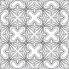 Vector geometric pattern. Repeating elements stylish background abstract ornament for wallpapers and backgrounds. Black and white pattern.