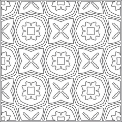 Vector geometric pattern. Repeating elements stylish background abstract ornament for wallpapers and backgrounds. Black and white pattern.