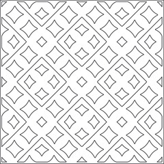 Vector geometric pattern. Repeating elements stylish background abstract ornament for wallpapers and backgrounds. Black and white pattern.