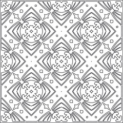 Vector geometric pattern. Repeating elements stylish background abstract ornament for wallpapers and backgrounds. Black and white pattern.
