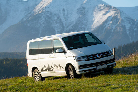 Volkswagen Caravelle as a car on expeditions in a mountain outdoor