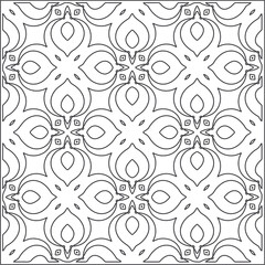 floral pattern background.Repeating geometric pattern from striped elements.  Black pattern. 
