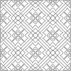 floral pattern background.Repeating geometric pattern from striped elements.  Black pattern. 
